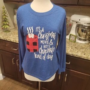 Women's sz medium It's A Christmas 🎄 movies ,Hot Chocolate 🍫 kinda day